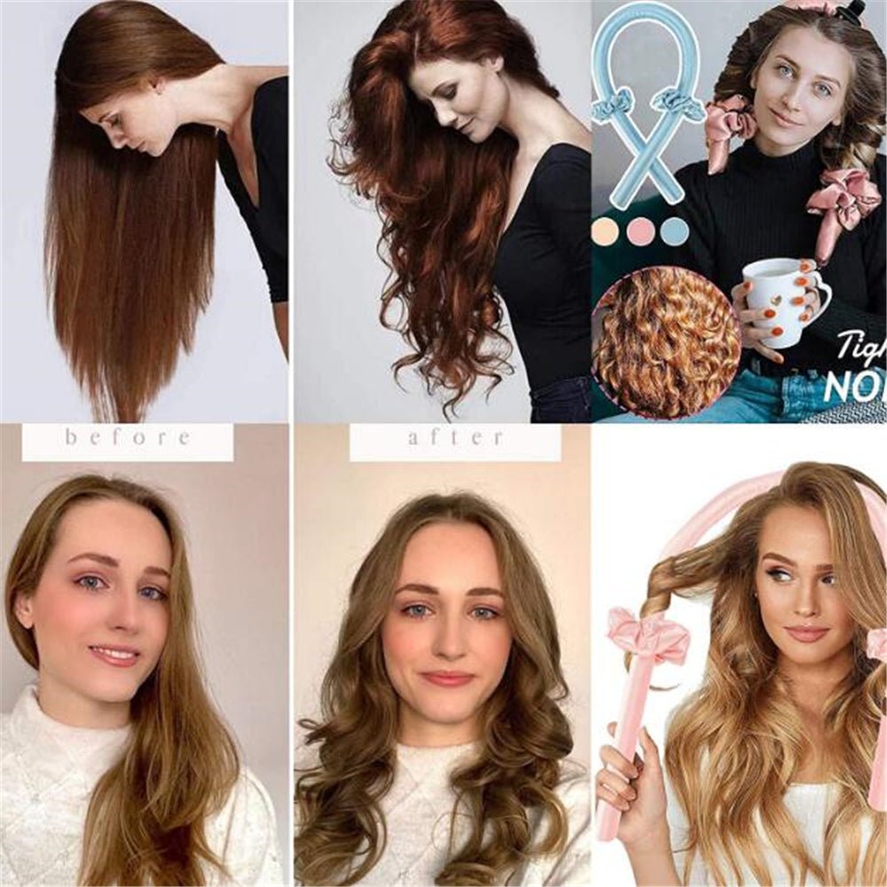 Heatless Curling Rod Headband – Soft Overnight Hair Curler for Effortless Waves - Nuvariq Goods