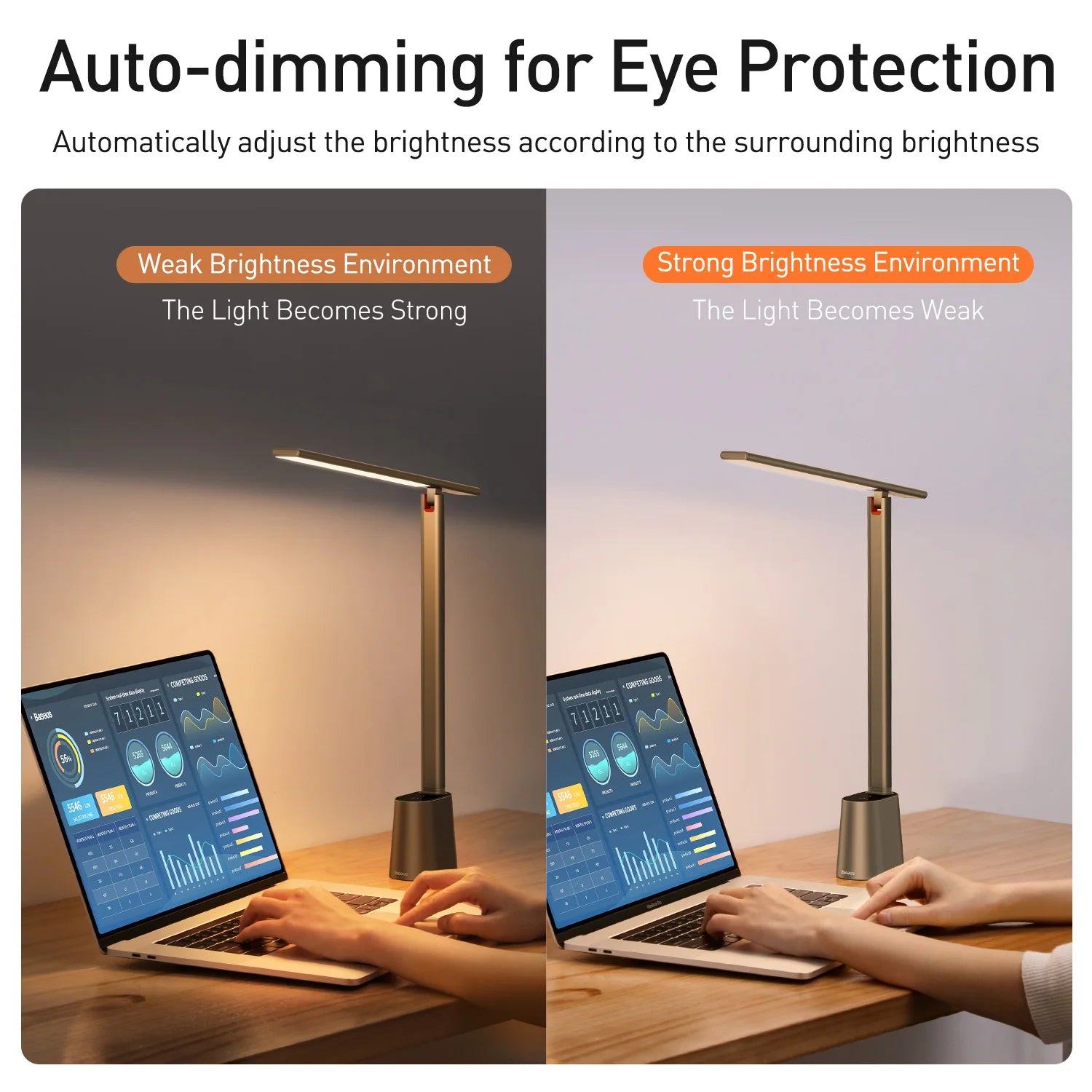 Baseus Smart Adaptive LED Desk Lamp - Nuvariq Goods