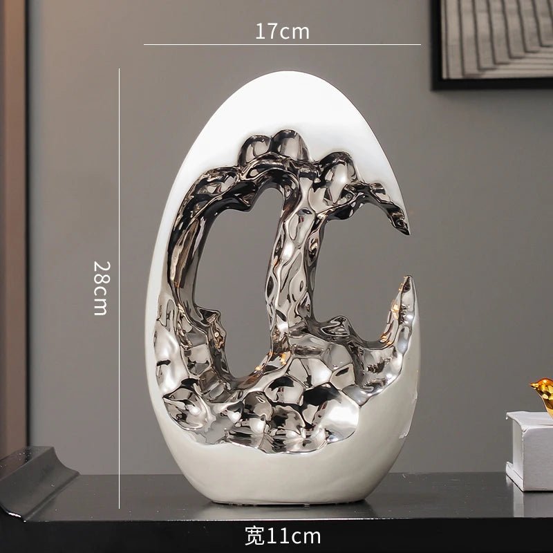 Gold Luxury Home Decor Ornament – Modern Living Room Accent - Nuvariq Goods