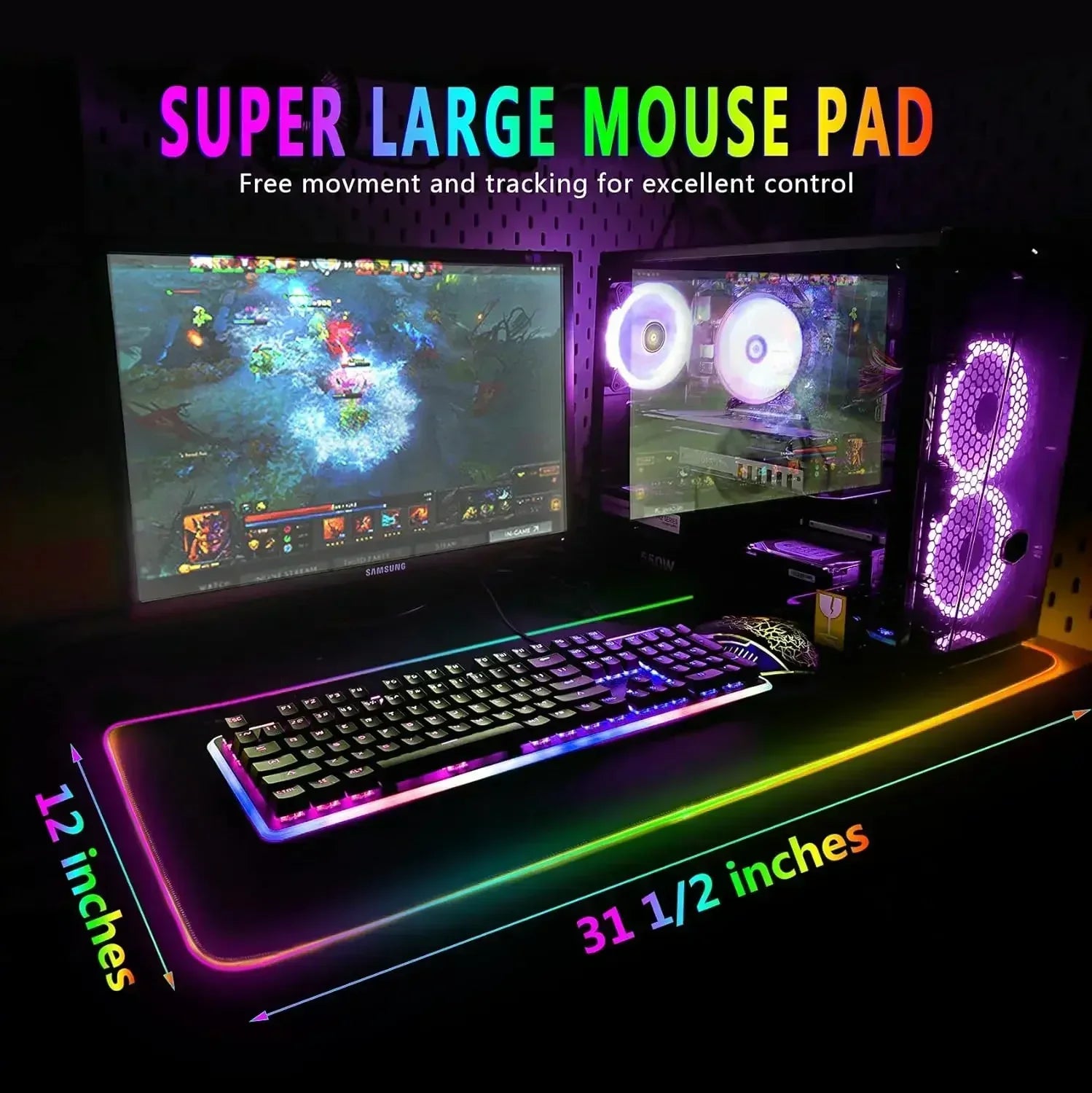 XXL RGB Gaming Mouse Pad – Battle Royale Edition - Nuvariq Goods