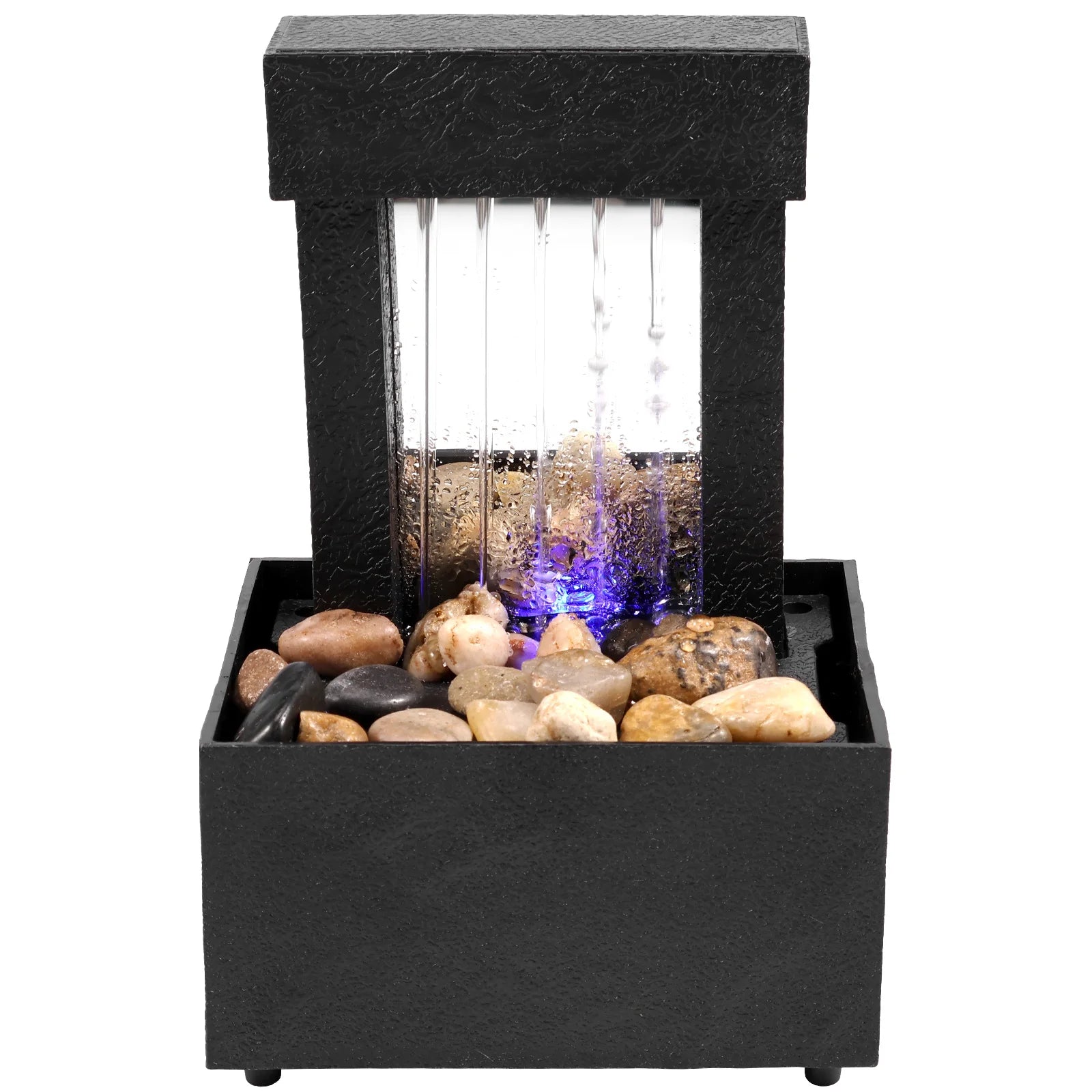 Tabletop Waterfall Fountain with Soft Lights – Relaxation Decor - Nuvariq Goods