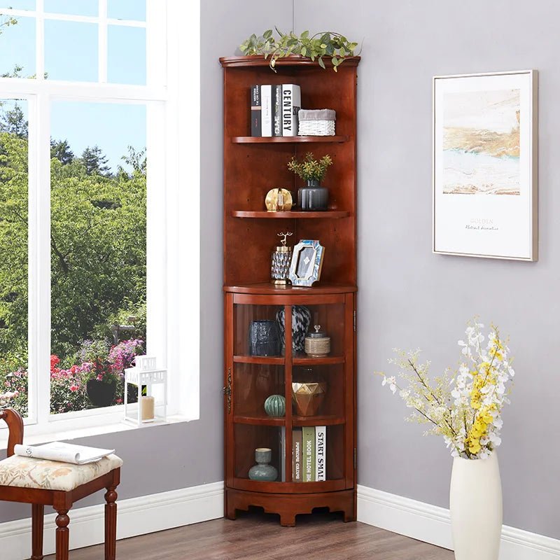 Aesthetic Glass Display Cabinet – Living Room Furniture - Nuvariq Goods
