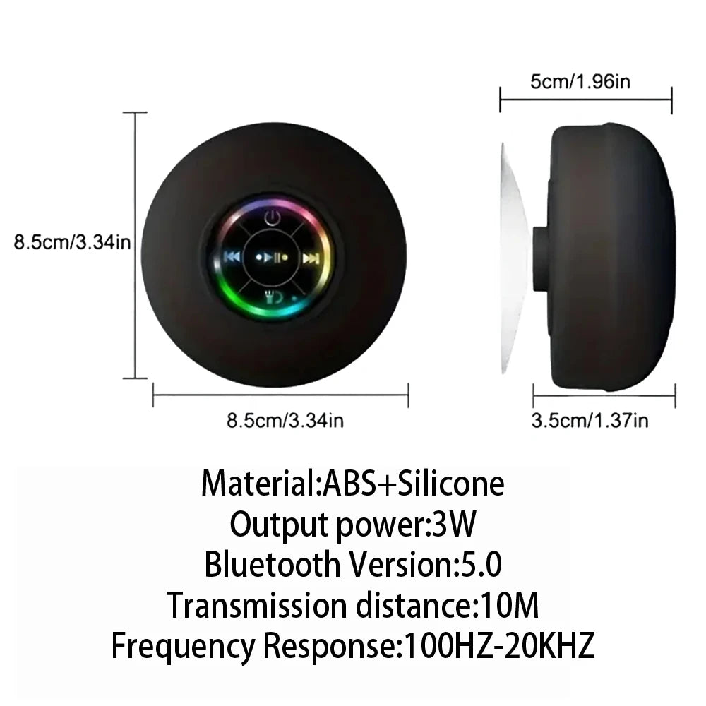 IPX4 Waterproof Bluetooth Speaker with Suction Cup - Nuvariq Goods