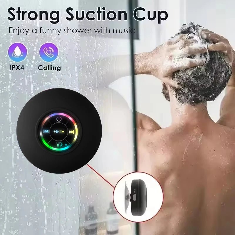 IPX4 Waterproof Bluetooth Speaker with Suction Cup - Nuvariq Goods