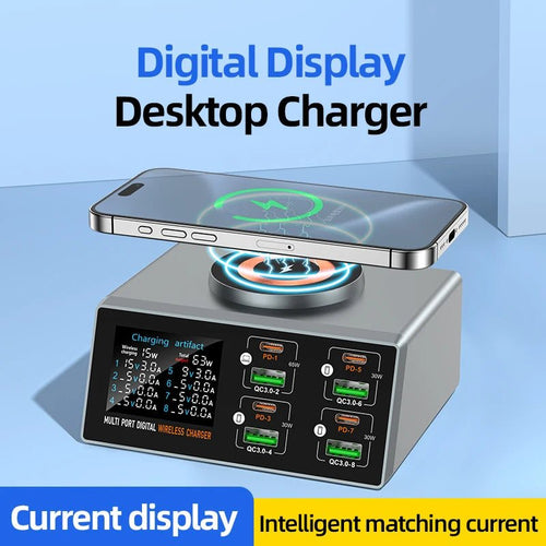 140W 8 - Port USB - C & Wireless Fast Charger - Nuvariq Goods