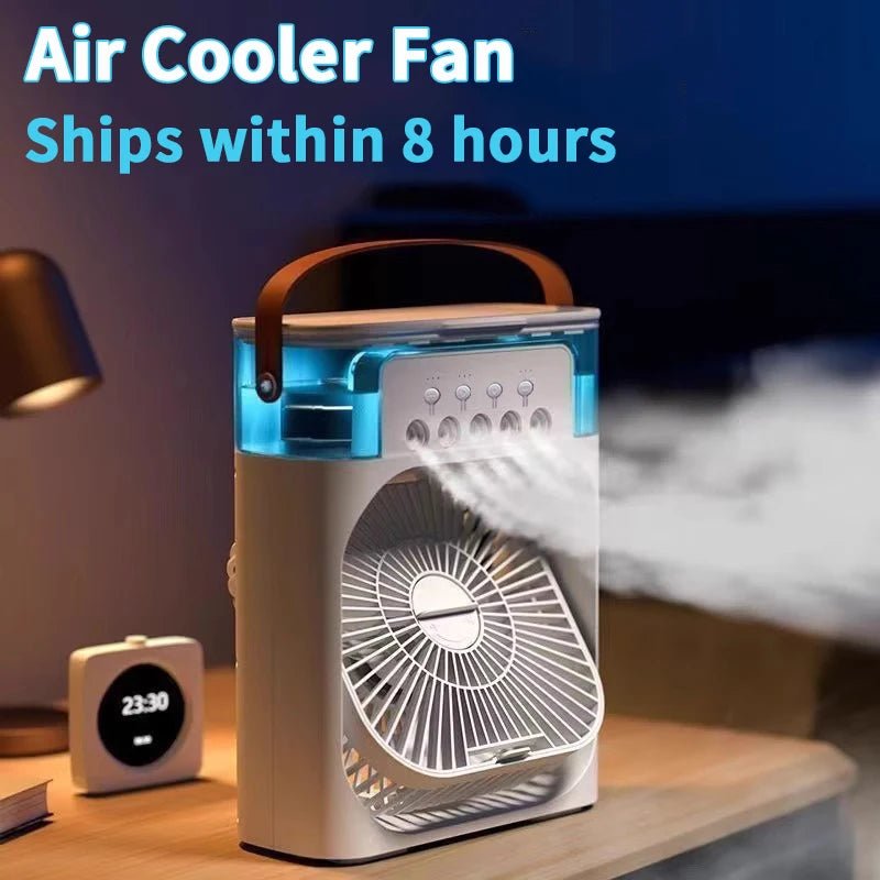 3 - in - 1 Mini Air Cooler Fan with LED Night Light - Nuvariq Goods
