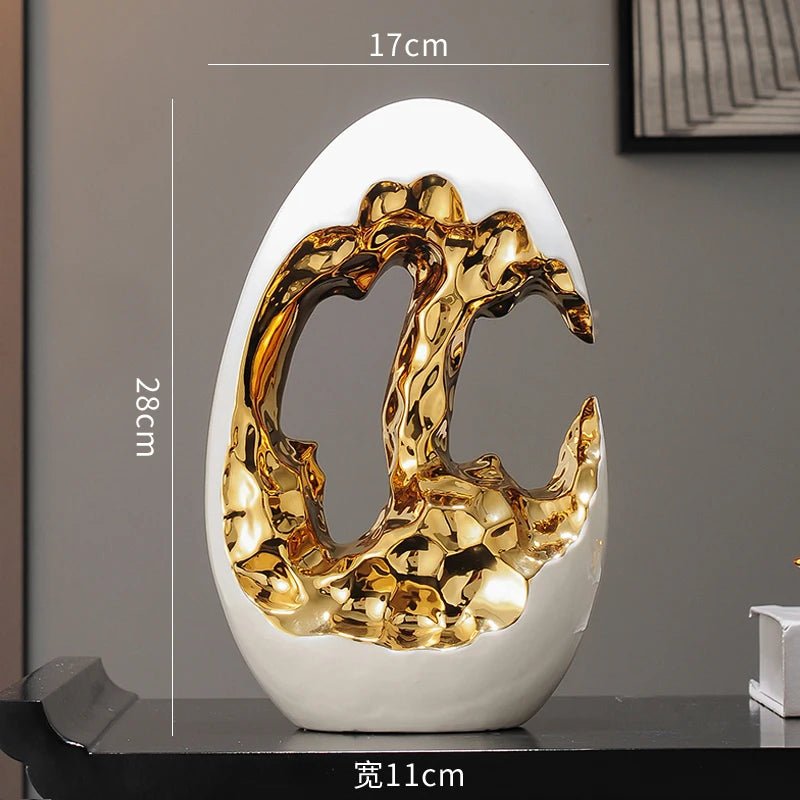 Gold Luxury Home Decor Ornament – Modern Living Room Accent - Nuvariq Goods