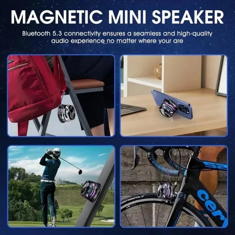 Magnetic Portable Bluetooth Speaker with RGB Light - Nuvariq Goods