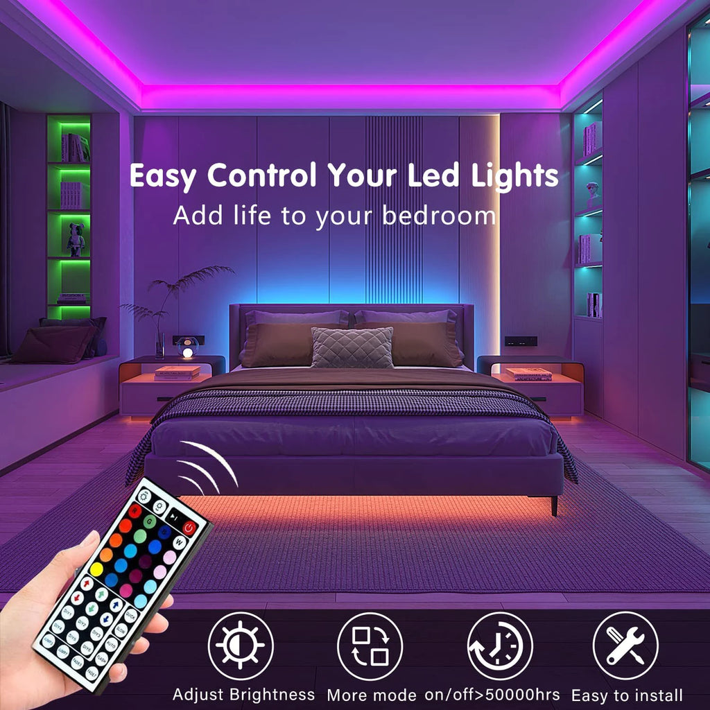 RGB LED Strip Lights with Remote Control - Nuvariq Goods