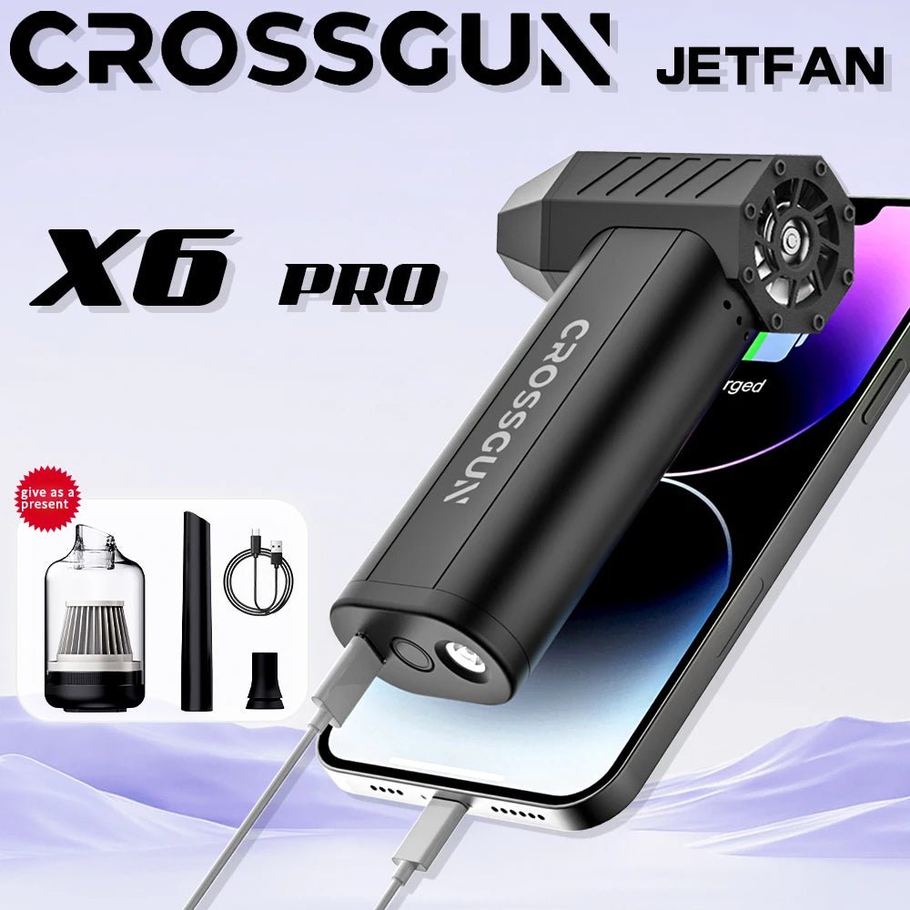 CROSSGUN X6 Pro Turbo Jet Fan – Handheld Dust Blower - Nuvariq Goods