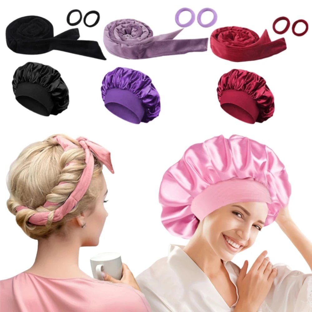 Heatless Curling Rod Headband – Soft Overnight Hair Curler for Effortless Waves - Nuvariq Goods