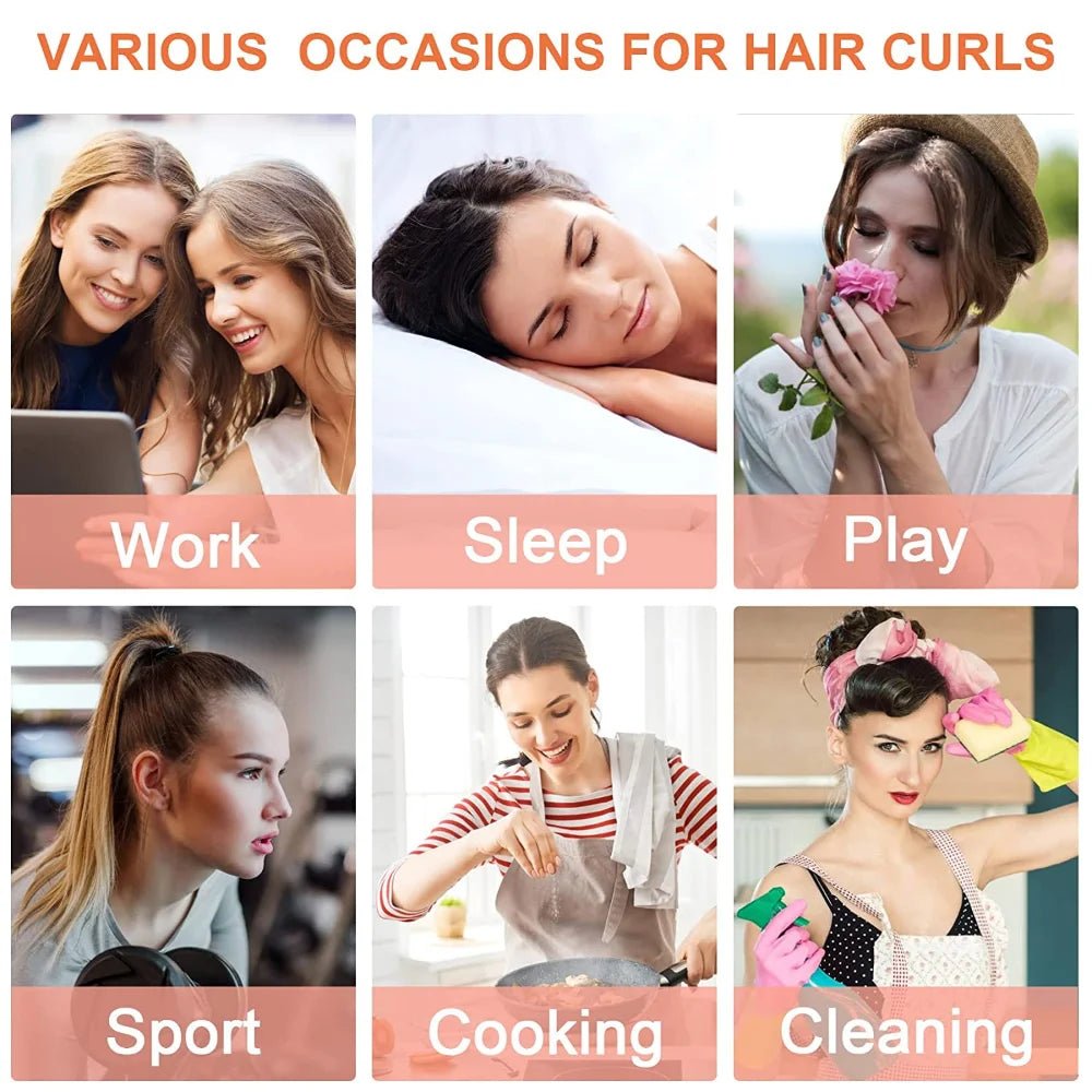Heatless Curling Rod Headband – Soft Overnight Hair Curler for Effortless Waves - Nuvariq Goods