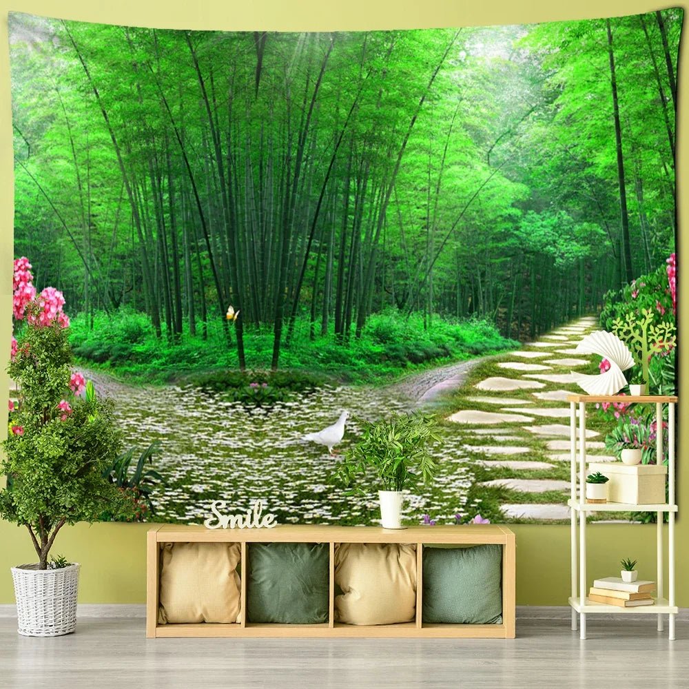 Aesthetic Forest Nature Tapestry – Wall Hanging Decor - Nuvariq Goods