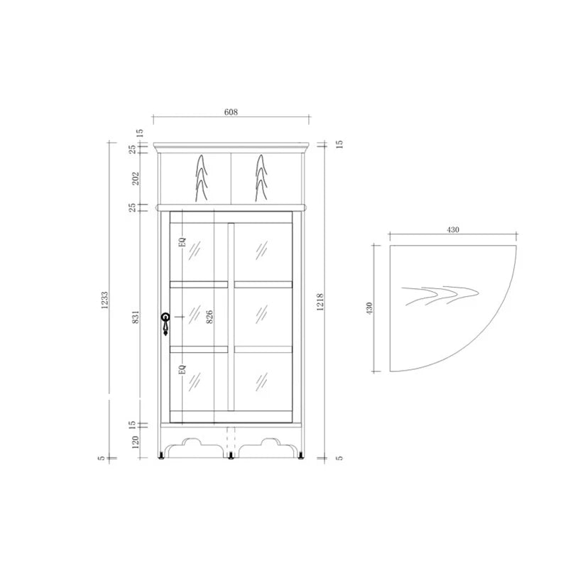 Aesthetic Glass Display Cabinet – Living Room Furniture - Nuvariq Goods
