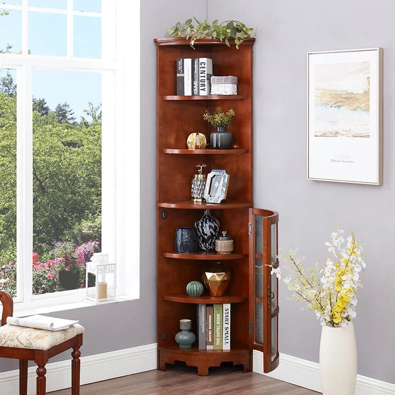 Aesthetic Glass Display Cabinet – Living Room Furniture - Nuvariq Goods