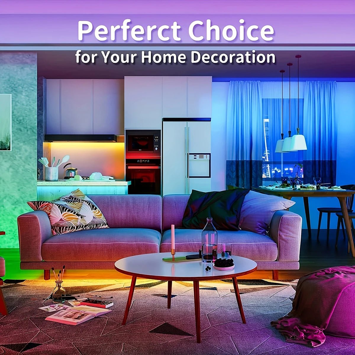 RGB LED Strip Lights with Remote Control - Nuvariq Goods