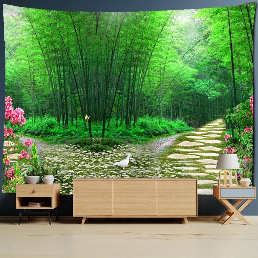 Aesthetic Forest Nature Tapestry – Wall Hanging Decor - Nuvariq Goods