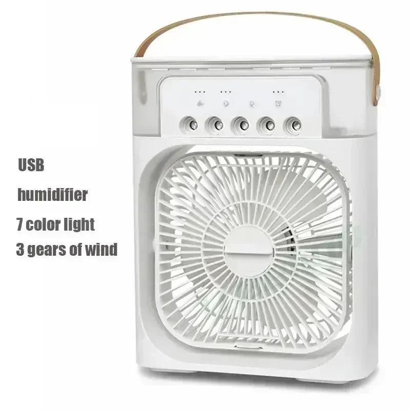 3 - in - 1 Mini Air Cooler Fan with LED Night Light - Nuvariq Goods