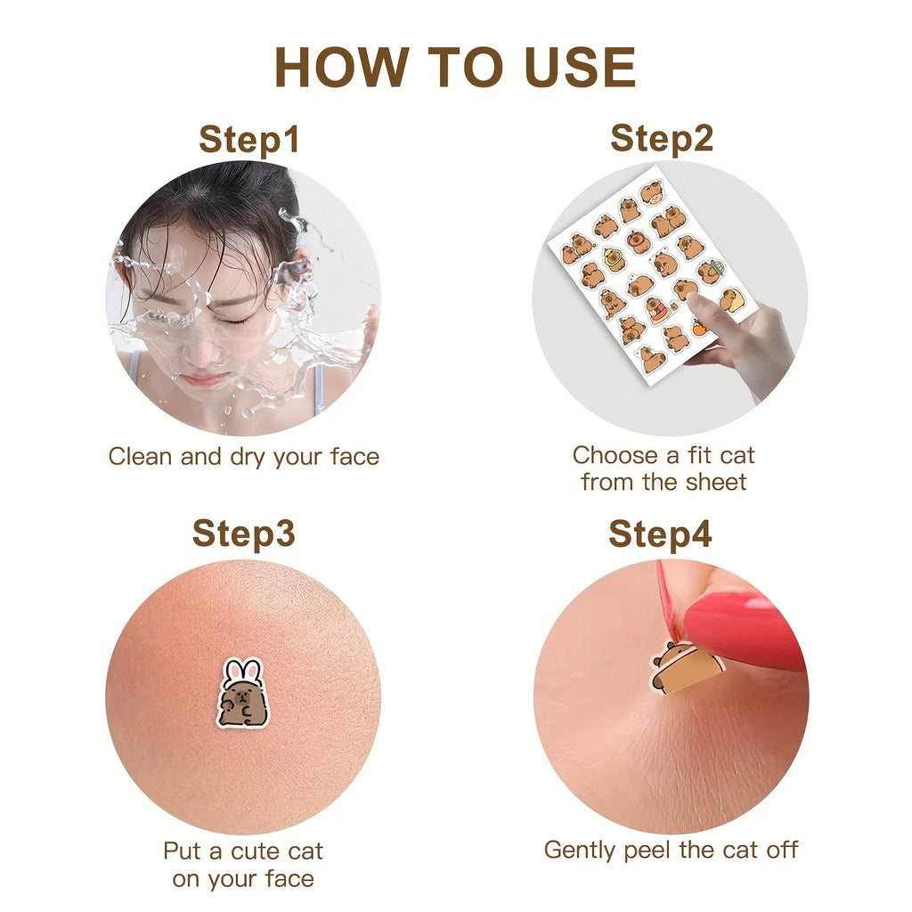 Capybara Pimple Patches – Fragrance - Free Hydrocolloid Acne Patches for All Skin Types - Nuvariq Goods