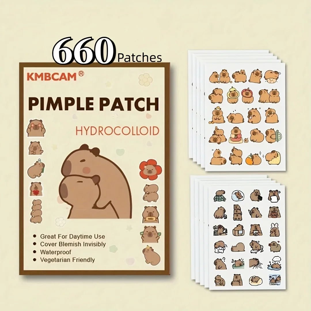Capybara Pimple Patches – Fragrance - Free Hydrocolloid Acne Patches for All Skin Types - Nuvariq Goods