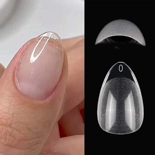 120 - Piece XXS Extra Short Almond & Coffin Nail Tips – Matte Pre - Filed Soft Gel - Nuvariq Goods