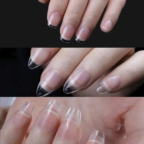 120 - Piece XXS Extra Short Almond & Coffin Nail Tips – Matte Pre - Filed Soft Gel - Nuvariq Goods
