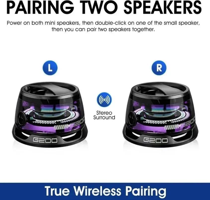 Magnetic Portable Bluetooth Speaker with RGB Light - Nuvariq Goods