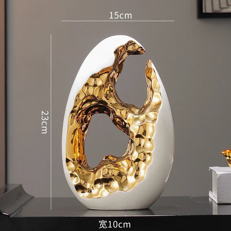 Gold Luxury Home Decor Ornament – Modern Living Room Accent - Nuvariq Goods
