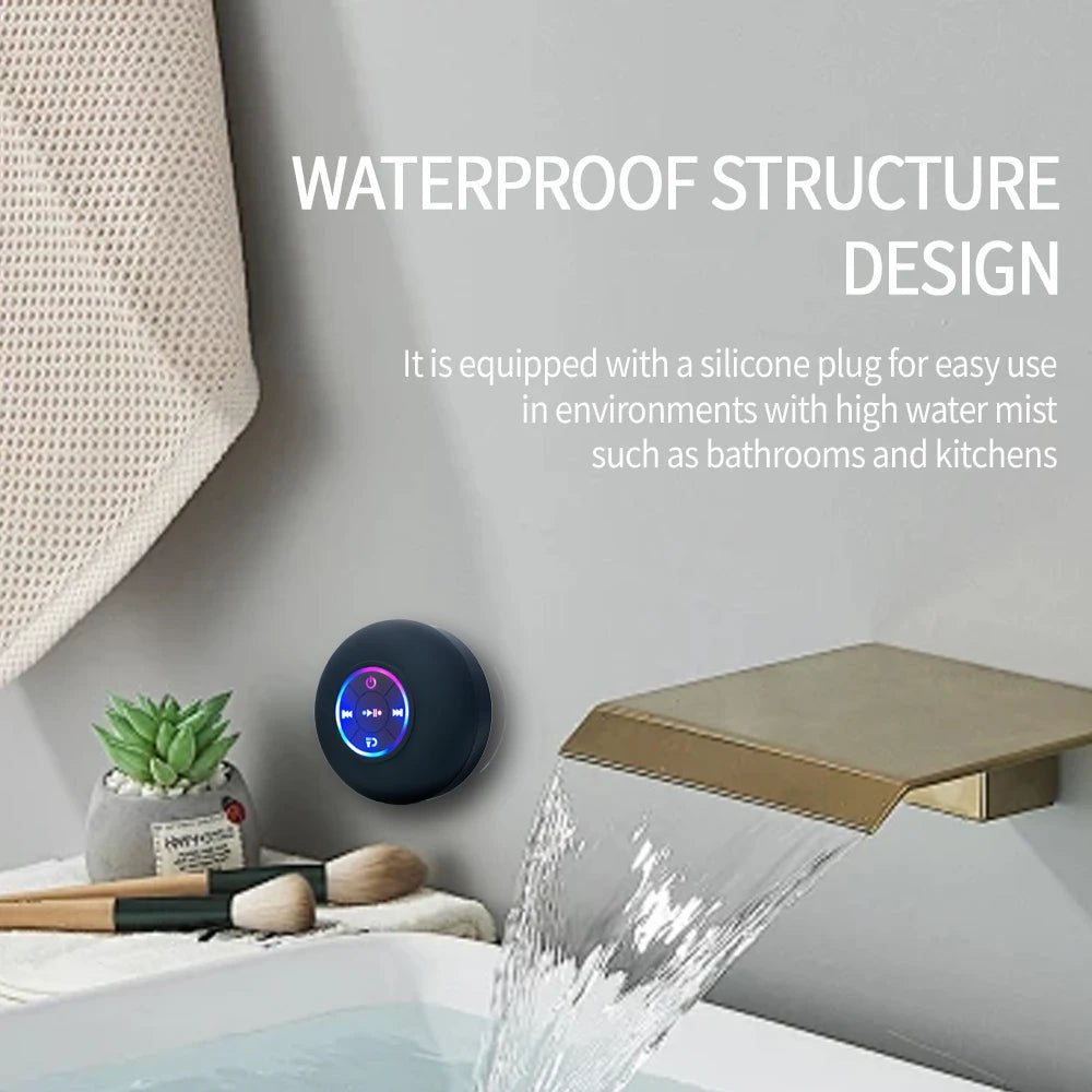 IPX4 Waterproof Bluetooth Speaker with Suction Cup - Nuvariq Goods