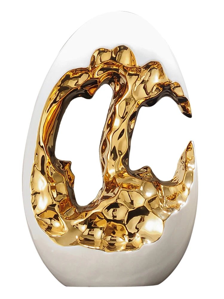 Gold Luxury Home Decor Ornament – Modern Living Room Accent - Nuvariq Goods