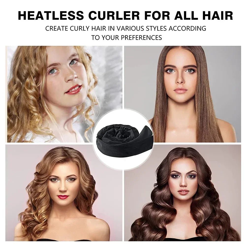 Heatless Curling Rod Headband – Soft Overnight Hair Curler for Effortless Waves - Nuvariq Goods