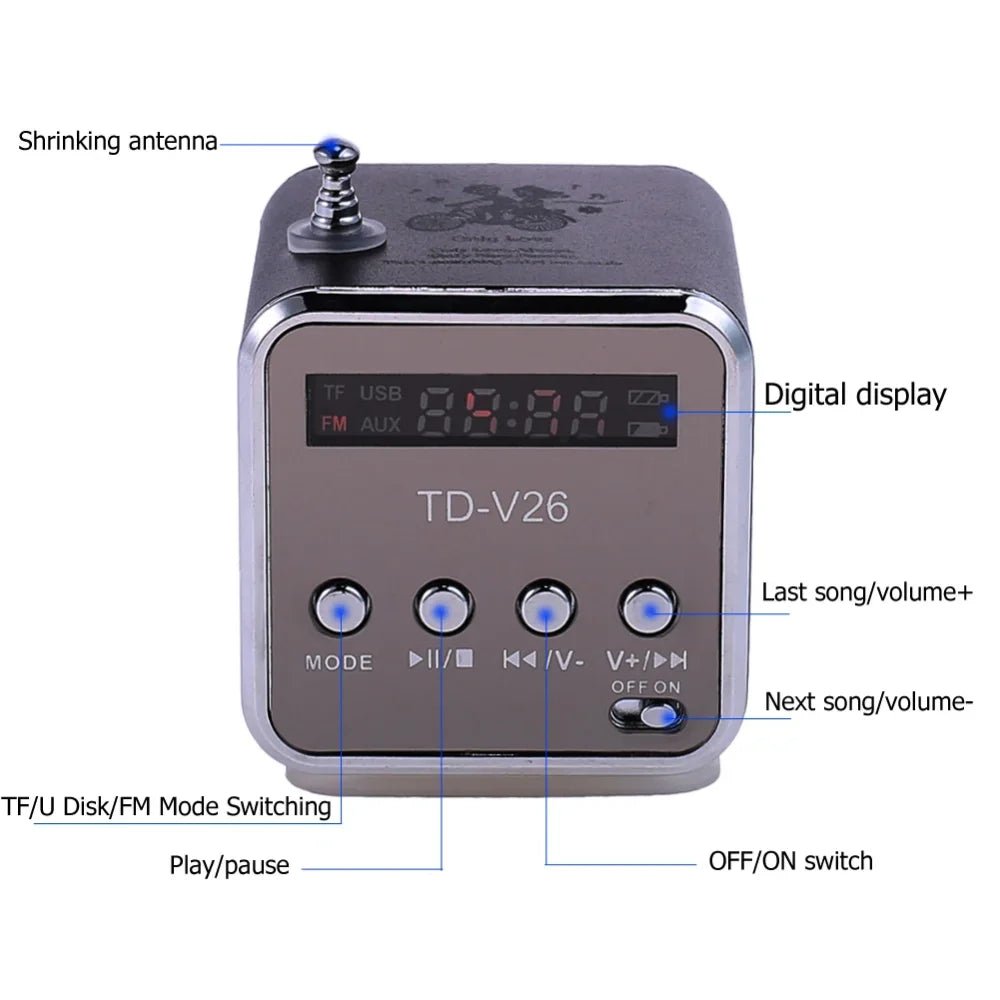 Mini Bluetooth Speaker with FM Radio & TF Card - Nuvariq Goods