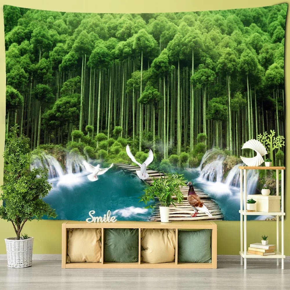 Aesthetic Forest Nature Tapestry – Wall Hanging Decor - Nuvariq Goods