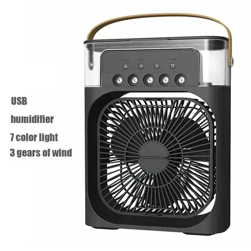 3 - in - 1 Mini Air Cooler Fan with LED Night Light - Nuvariq Goods