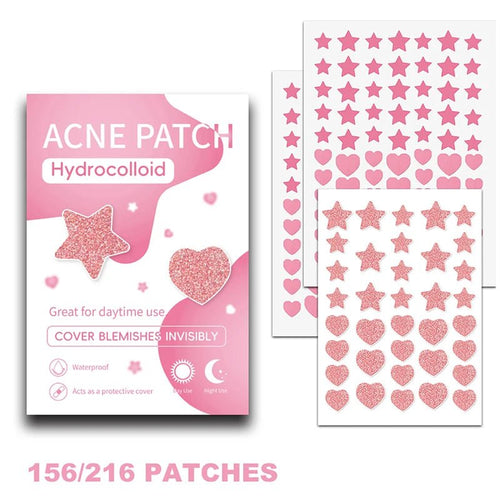 156/276 - Piece Pimple Patch Stickers – Waterproof Hydrocolloid Acne Treatment - Nuvariq Goods