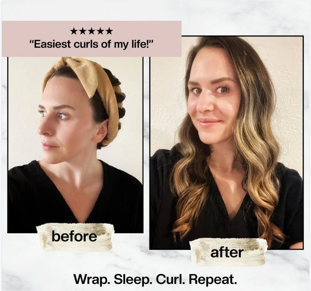 Heatless Curling Rod Headband – Soft Overnight Hair Curler for Effortless Waves - Nuvariq Goods